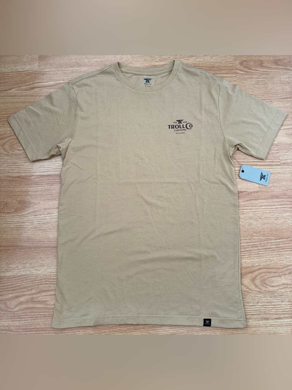 Troll Co “Blue Collar” SS Men’s M - Khaki color - NWT